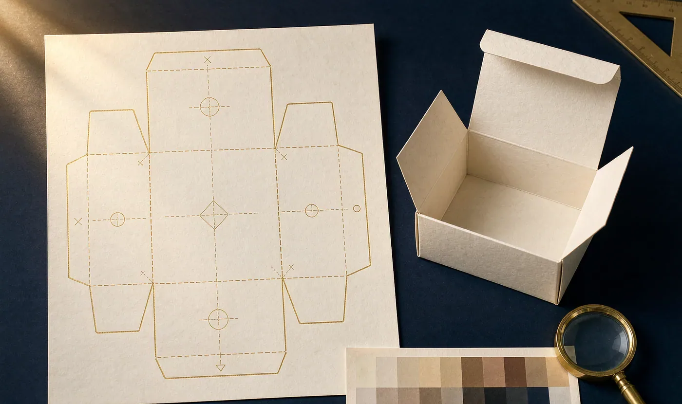Cómo Preparar el Arte para Estuches Plegables — Concepto de Diseño Ilustrativo