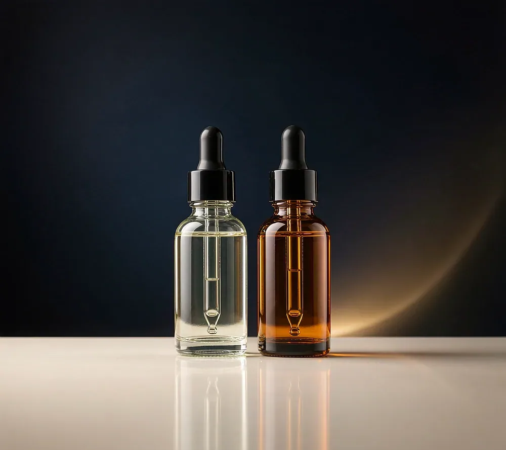 Cosmetic Glass Bottles & Jars — Illustrative Design Concept
