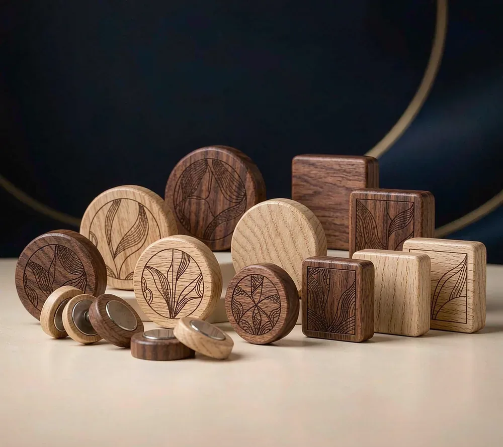 Wooden Magnets — Illustrative Design Concept